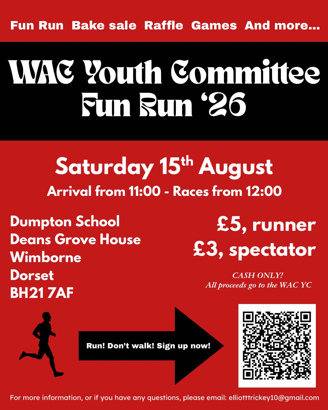 Please support the Wimborne Athletics Club Youth Committee Fun Run