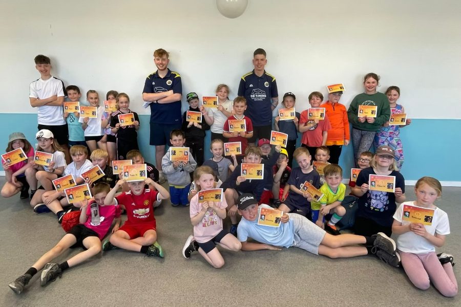 Picture of children with certificated at Coach Tarbs Multi Sports Session